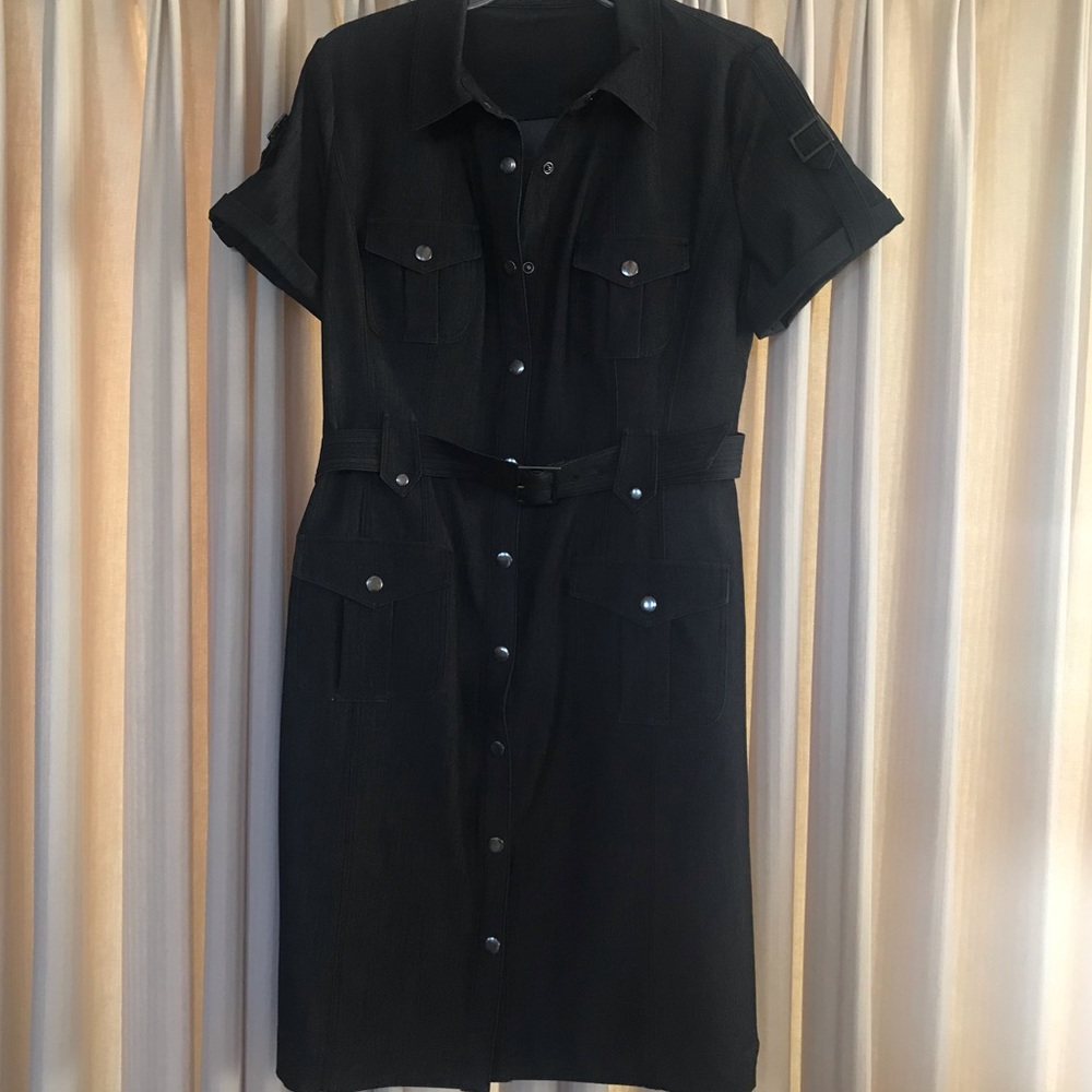 CALVIN KLEIN Black Denim Dress